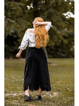 Trollfelsen Leonardo Carbone Mittelalter Gewandung Ritter Wikinger Burgfrau Magd Maid Stickerei Rock Svenja Schwarz _8_